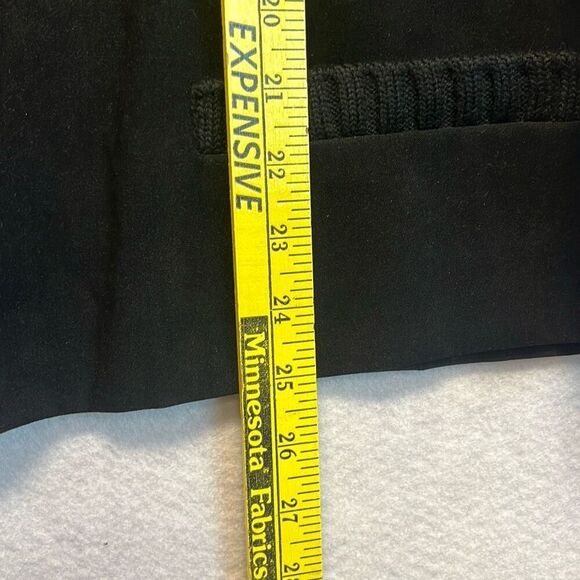 Vintage TALBOTS Stretch Sweater Top Women's Size 10 Black Faux Suede Wool Blend - Picture 8 of 13